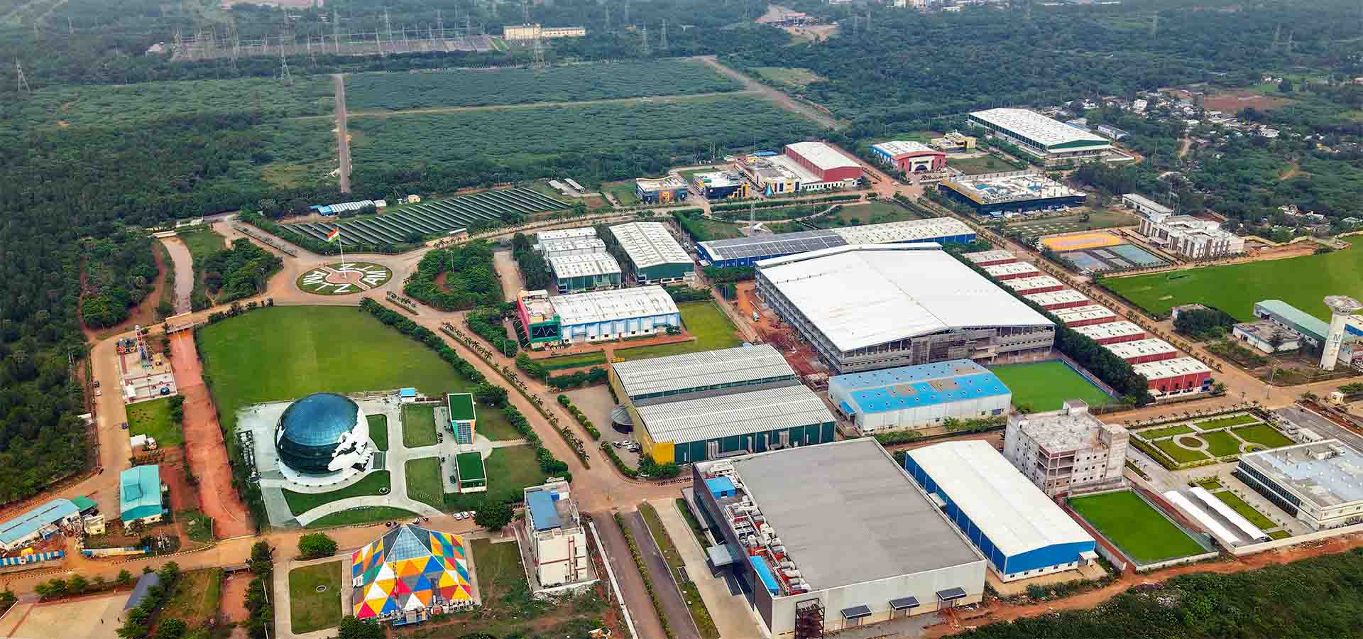 AMTZ campus aerial view